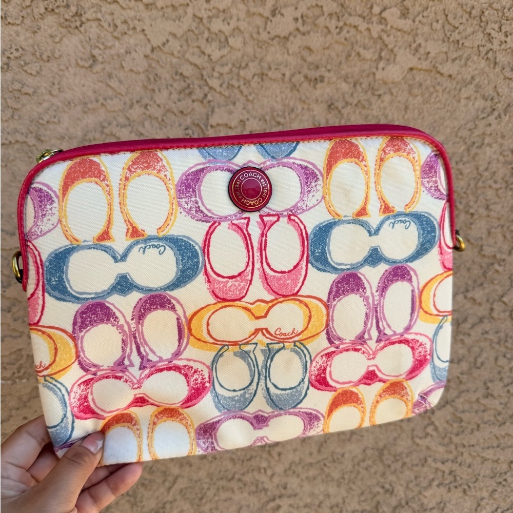 Coach F63594 Multicolor Padded Tablet Crossbody Adjustable 46" - Picture 10 of 11